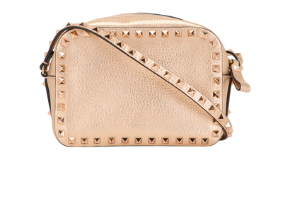 Rockstud Camera Crossbody, &pound;495, Handbags, Rose Gold, Leather, Front view